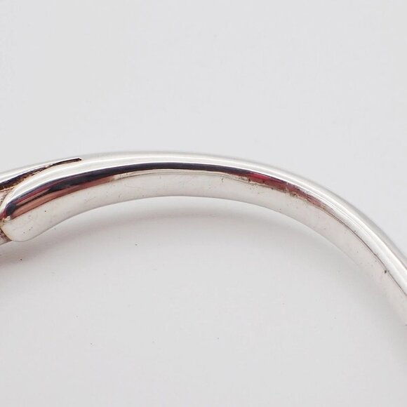 HERMES Logo Cheval Double Horse Head Bangle Bracelet Silver Accessory - Picture 8 of 16